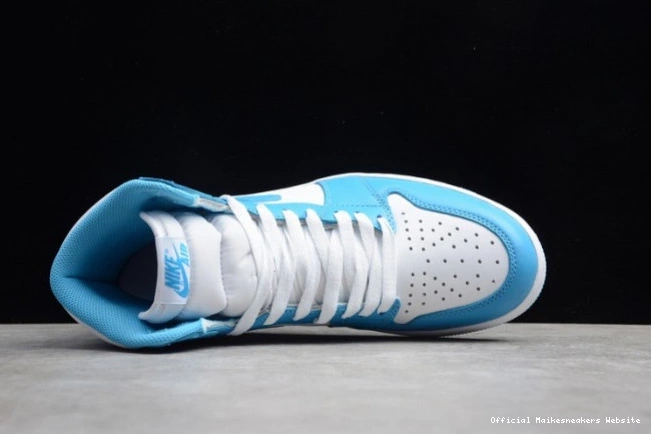 Official Maikesneakers Jordan 555088-117 OG Air 1 'UNC' Retro High 0714